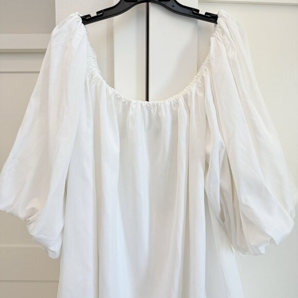 Anthropologie Off-Shoulder White Mini Dress - Picture 7 of 13